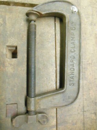 vintage cast steel C clamp HARGRAVE 6 