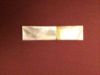 Antique Palais Royal Mother Of Pearl And Gold Needle Case French 19th Century