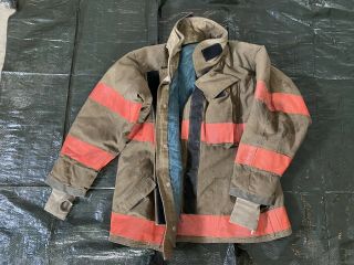 Vintage Quaker Firefighter Bunker Turnout Coat 48 Chest Jacket Gear