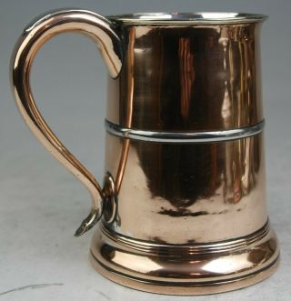 Fine Antique Georgian Copper Tankard Mug Measure 25 Fl Oz Capacity C1800