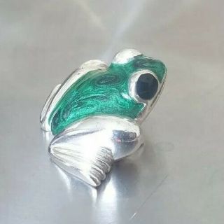 Vintage Sterling Silver Italian Miniature Of A Baby Frog Saturno Hallmarked