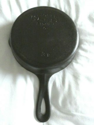 Vtg Wagner Ware 6 1/2 " Cast Iron Skillet 3b Twin Pours Older Sits Flat