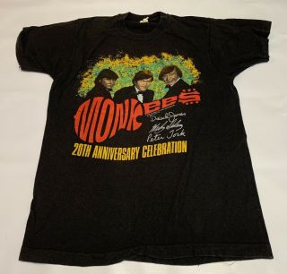 Vtg Rock T - Shirt The Monkees 20th Anniversary Celebration Tour 1986