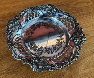Good Quality Antique Silver Plate Wine / Champagne Bottle Coaster