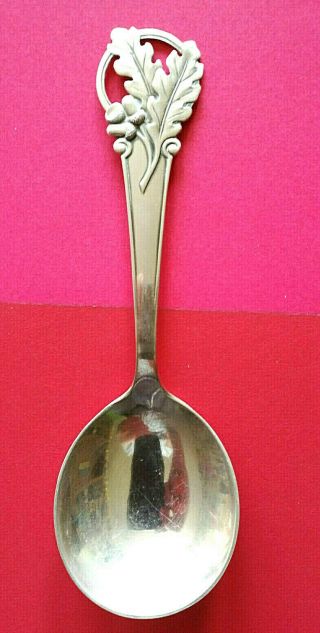 Solid Silver 925 Attractive Large Spoon Denmark Danish By Carl M Cohr 1947 
