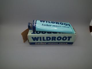 Vintage Wildroot Lather Shaving Cream 4 Ounce Tube