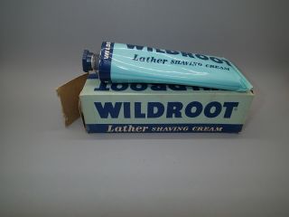Vintage Wildroot Lather Shaving Cream 4 Ounce Tube 2