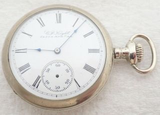 Antique 16s Elgin Grade 381 17j Jewelers Cased Pocket Watch Parts Repair