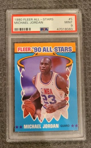 Michael Jordan 1990 Fleer Psa 9 All Stars