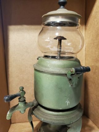 Antique - 1914 Manning,  Bowman & Co Meteor Percolator W/stand,  Glass & Burner
