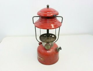 Vintage 1959 Coleman 200a Red Camping Lantern Camping Gas Lamp Light No Globe
