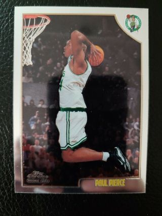 1998 - 99 Topps Chrome Paul Pierce Rookie 135 Hof Rc Boston Celtics