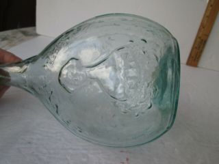Antique O.  P.  Calabash Qt.  Flask Jenny Lind - Fislerville Glassworks Condtion