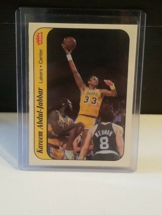 1986 Fleer Kareem Abdul - Jabbar 1 Basketball Card