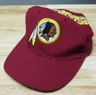 Vintage Washington Redskins Blockhead Snapback Hat American Needle Spell Out