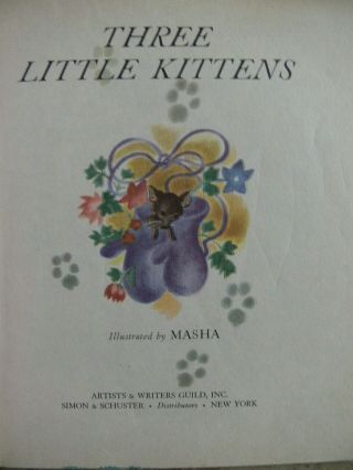 4 Vintage Little Golden Books THREE LITTLE KITTENS,  HANSEL & GRETEL,  NURSERY 3