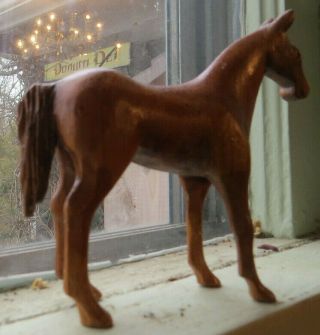 Hand Carved Horse,  Vintage,  Wood,  Pristine,  4.  5 " X 4 "
