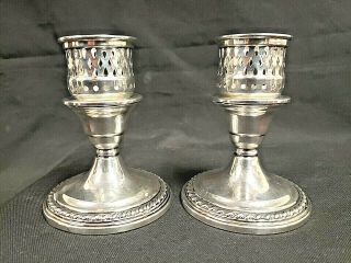 La Pierre Sterling Silver Candle Holder Pair