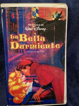 Vintage & Rare Spanish Disney La Bella Durmiente (sleeping Beauty) Vhs Español