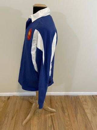 Vintage France Nike Rugby Shirt Size Large Blue Soccer Football Long Sleeve 3