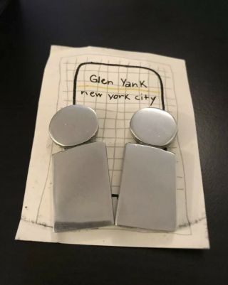 Glen Yank Vintage 80’s Earrings Punk Rock East Village Nyc Modernist