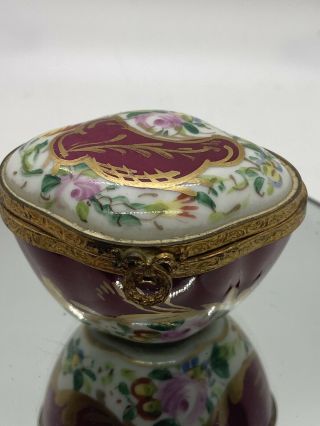 Antique French Sevres Decorative Trinket Porcelain Box