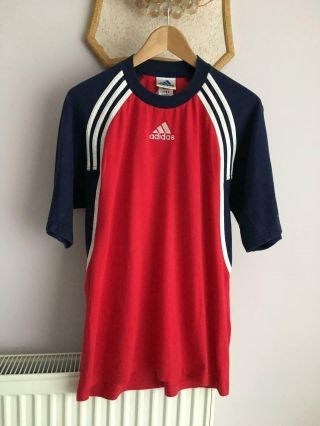 Adidas Vtg 90 - S Vintage Football Soccer Shirt Jersey Trikot Rare Adult Training