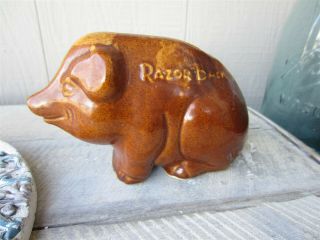 Antique Roseville ? Pottery Razor Back Pig Piggy Bank Vintage Estate