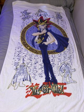 Vintage 1996 Yu - Gi - Oh Beach Towel Yugioh Anime 53 " X 25 "