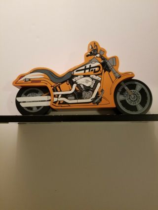 Offical Harley - Davidson Kidkraft " Saving To Ride " Wooden Motorcycle Piggy Bank