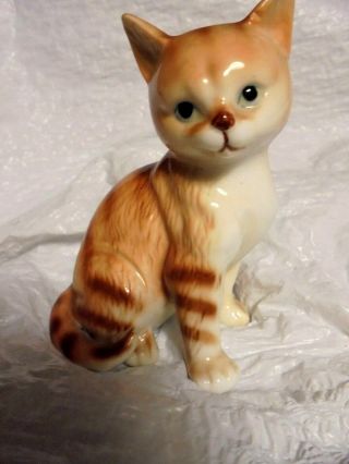 vintage Ceramic TABBY Cat Figurine 4 