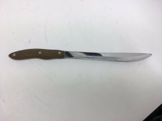 Vintage Cutco No.  23 Carving / Slicing Knife 9 " Blade Brown Wood Handle