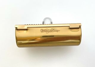 Vintage Whiting Davis Compact Silver Black Mesh Gold Plated Signed Lipstick