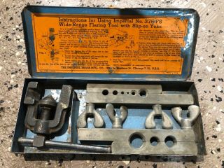 Vintage Imperial Tubing Flaring Tool Kit No.  375 - Fs Usa