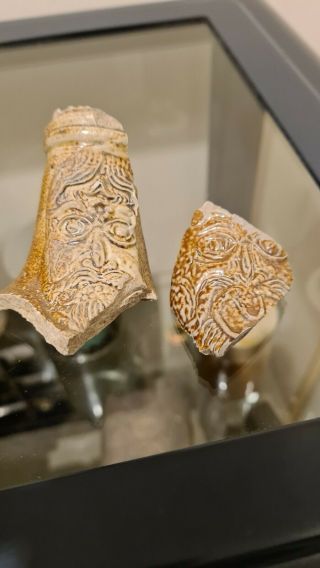 Antique 16th C Stoneware Bellarmine Bartmann Face Jug Mudlark Shard Find German