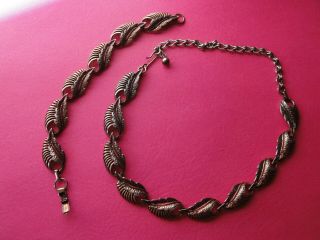 Vintage Star Brand Copper Tone Choker Necklace & Matching Bracelet