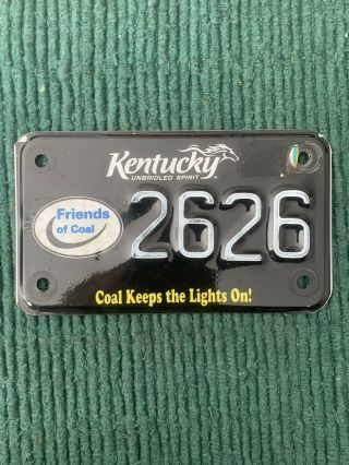 Kentucky Friends Of Coal Motorcycle License Plate 2626