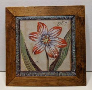 Vintage Framed Tile Hot Plate 8 X 8