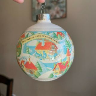 Vintage 1982 Hallmark Keepsake Glass Ornament “Twelve Days of Christmas” 2