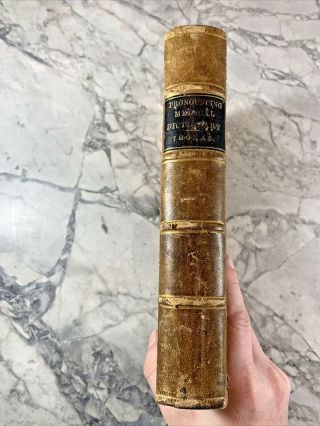 1872 Antique Leather Medical Reference Book " A Medical Dictionary "