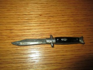 Vintage Miniature Fixed Blade Knife Made In Usa 3 7/8 "