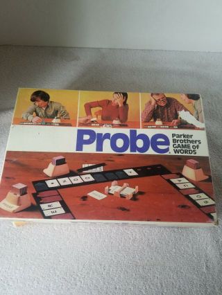Vintage Probe Board Game Of Words 1974 Parker Brothers Complete