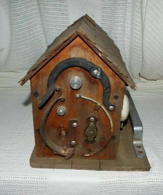 Ooak Vintage Hand Crafted " Junk Drawer " Adorned Wood Birdhouse Steampunk Unique