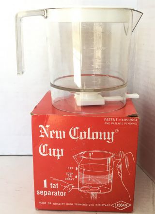 Vintage Lexan Colony Cup 7 In - 1 - Uses Fat Separator - Measuring Cup - Funnel -.