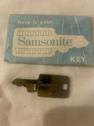 Vintage Samsonite Luggage Key W/ Envelope Royal Traveller 70 R