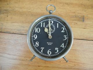 Antique Westclox Usa Big Ben Alarm Clock Runs Black Dial Face For Repair