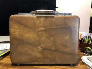 Vintage Escort American Tourister Briefcase Hard Shell Brown No Keys