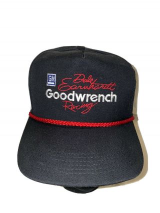 Vintage Dale Earnhardt Sr 3 Goodwrench Racing Snapback Cap Hat Gm Rope Hat Usa