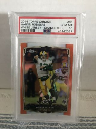 2014 Topps Chrome Aaron Rodgers Orange Refractor Psa 10 Accepting Offers Mvp??