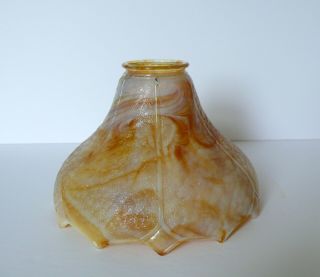 Bournique Kokomo Caramel Slag Glass Arts & Crafts Lamp Ceiling Fixture Shade 2
